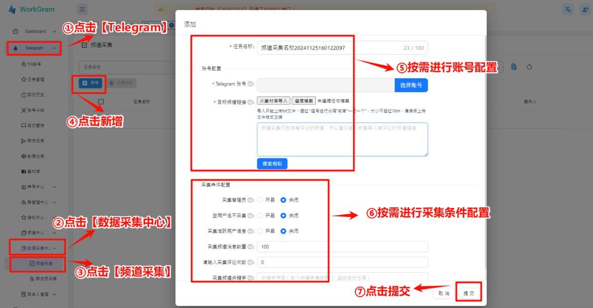 TG频道社群采集成员